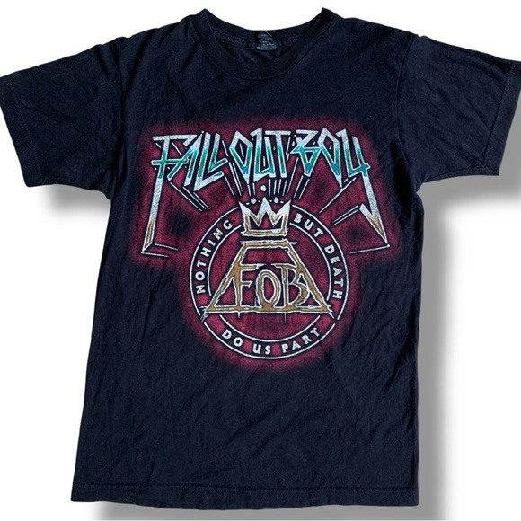 Tultex Other - Fall Out Boy FOB Nothing But Death Do Us Part T-Shirt Emo Rock Punk Men’s Small